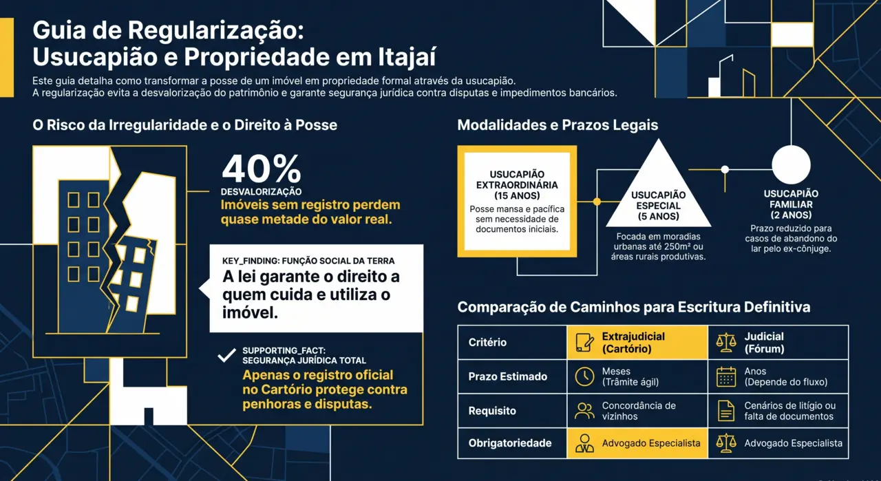 Infográfico Guia De Usucapião Em Itajai