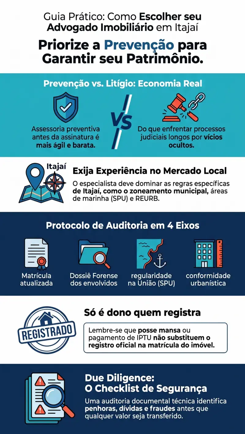 Infografico guia de advogado imobiliário itajai sc