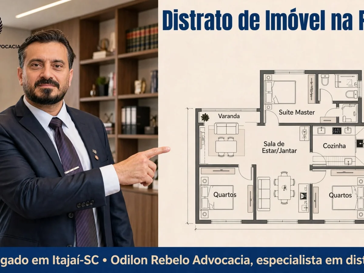Advogado em Itajai-SC Odilon Rebelo especialista em distrato imobiliário e distrato de imóvel na planta