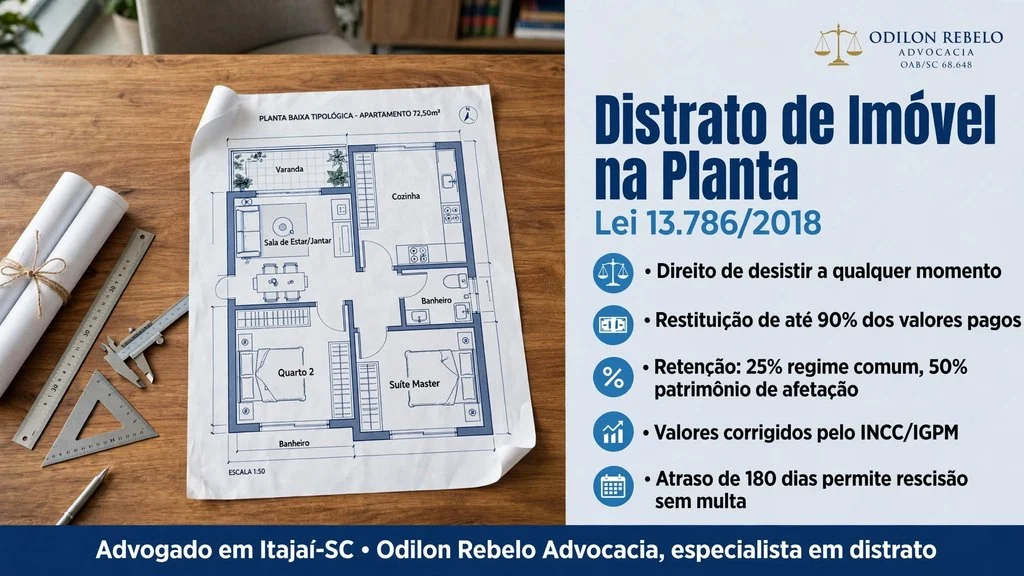 Direito de desistir do imóvel na planta, entenda os valores a receber - distrato imobiliário